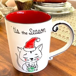 BNWT ‘tis the season Christmas cat coffee mug
